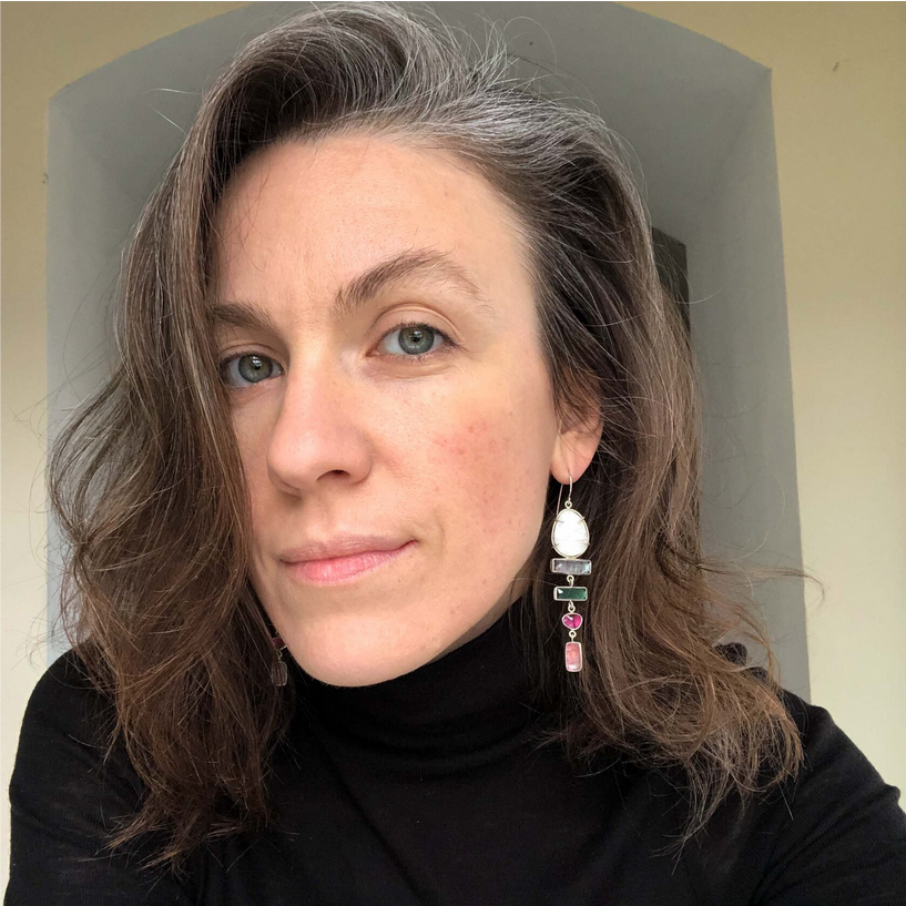 Exceptional Tourmaline and white milky druzy earrings